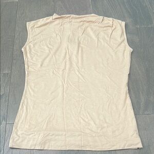 Sleeveless Tan mock neck Top
